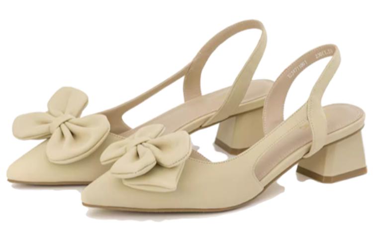 Lookbook (W) (女性) Aokang「スイートフレンチイエローチャンキーヒール」1234711001 1234711001