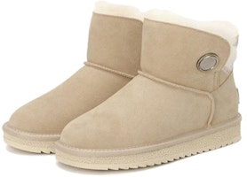 奧康AOKANG 二層牛皮 耐磨 舒適時尚 短筒 雪地靴 2.6cm 女款 杏色 Order 奧康AOKANG 二層牛皮 耐磨 舒適時尚 短筒 雪地靴 2.6cm 女款 杏色