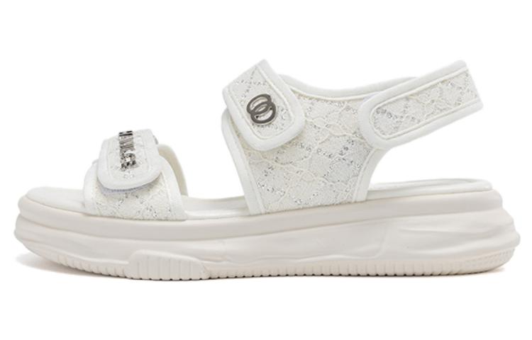 (Women) Aokang Canvas Fashion Casual Comfort 'Beige Sandal' 1234821092