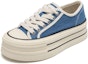 Order (Women) Aokang Canvas Platform Sneakers 'Blue' 1234322106