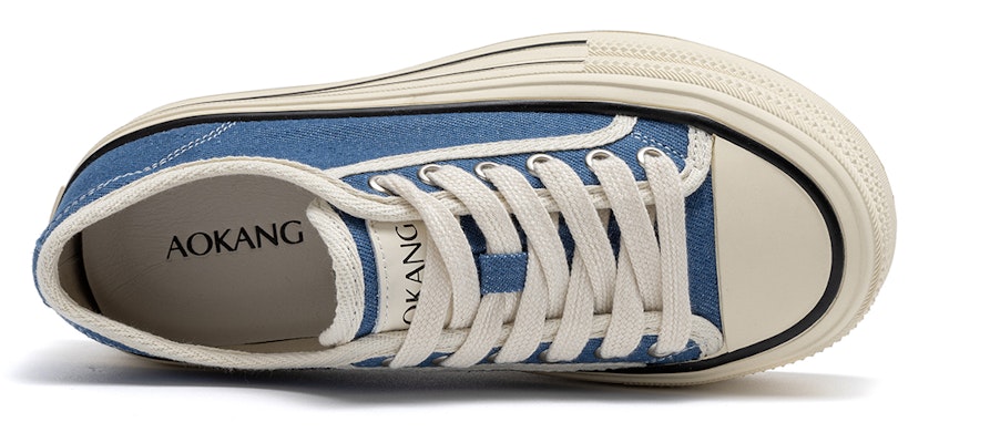 (Women) Aokang Canvas Platform Sneakers 'Blue' 1234322106 Lookbook (Women) Aokang Canvas Platform Sneakers 'Blue' 1234322106