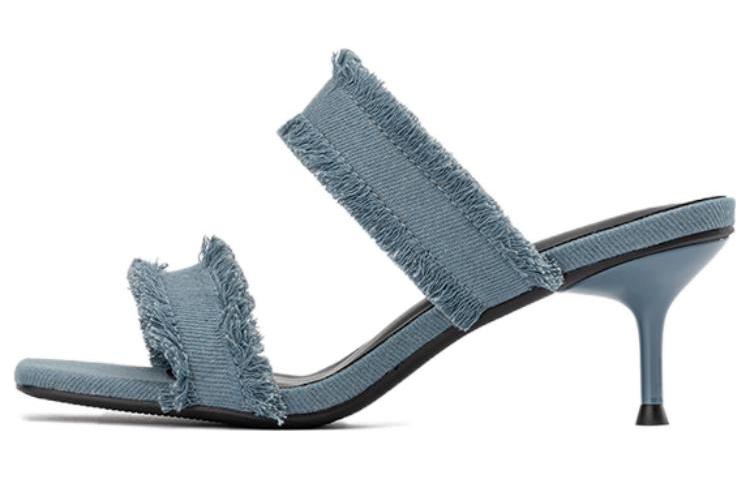 (W) Aokang Canvas Tassel Casual Slide 'Blue'