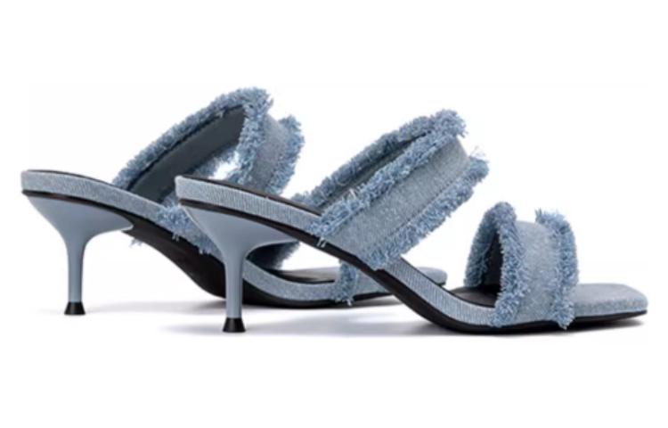 (W) Aokang Canvas Tassel Casual Slide 'Blue' 圖 3