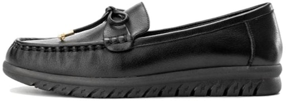 (Women) Aokang Casual Leather Loafers 'Black Fashion Breathable' 1224421022 (Women) Aokang Casual Leather Loafers 'Black Fashion Breathable' 1224421022