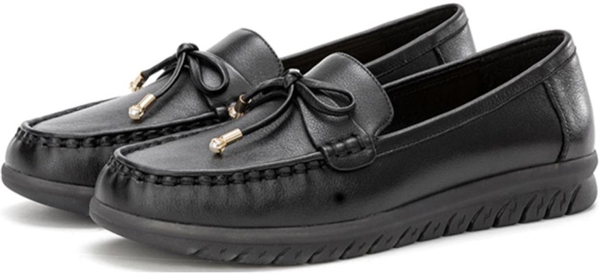 (W) Aokang Sepatu Kasual Kulit Loafers 'Hitam Fashion Bernapas' 1224421022 Lookbook (W) Aokang Sepatu Kasual Kulit Loafers 'Hitam Fashion Bernapas' 1224421022