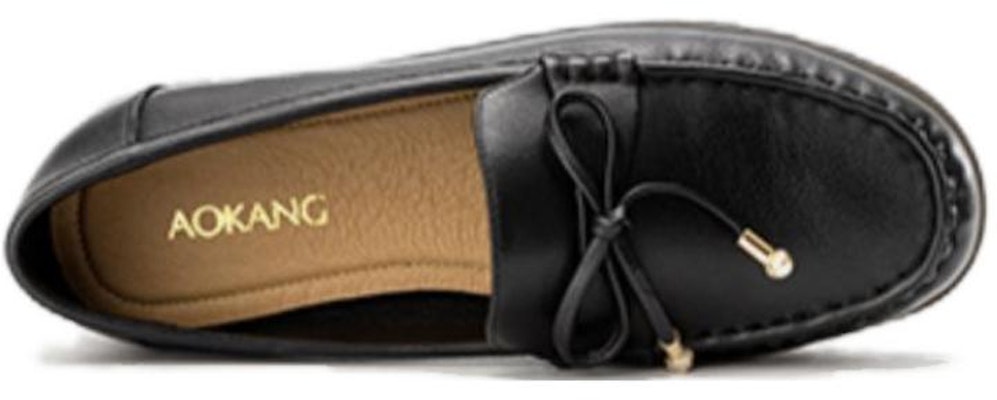 (W) 奥康时尚透气黑色休闲皮鞋 1224421022 Shop (W) 奥康时尚透气黑色休闲皮鞋 1224421022