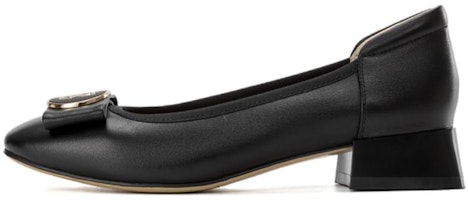 (Women) Aokang Casual Leather Shoe 'Black Comfort' 1234111055 (Women) Aokang Casual Leather Shoe 'Black Comfort' 1234111055