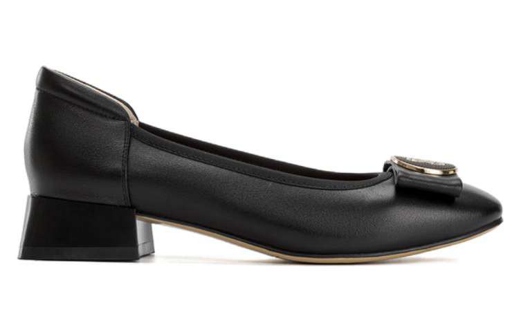 Order (Women) Aokang Casual Leather Shoe 'Black Comfort' 1234111055