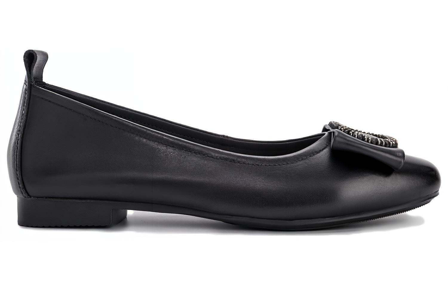 (W) Aokang Casual Loafer 'Black Leather' 圖 2