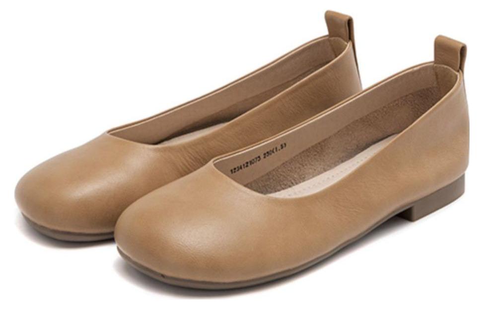 Lookbook 奧康 AOKANG 時尚淺口 休閒單鞋 女款 杏色