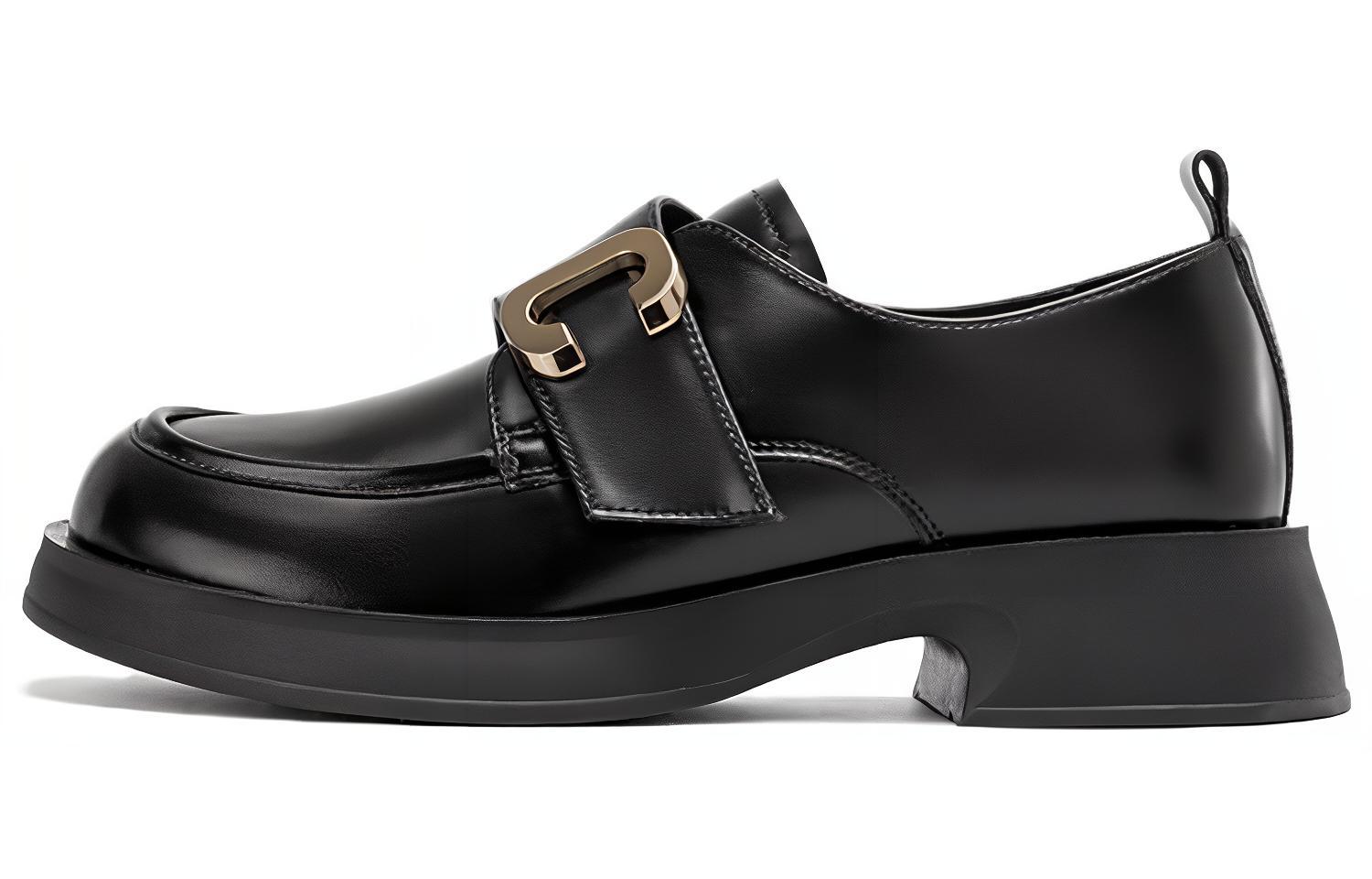 (Women) Aokang Casual Platform Loafer 'Black' 1234414033