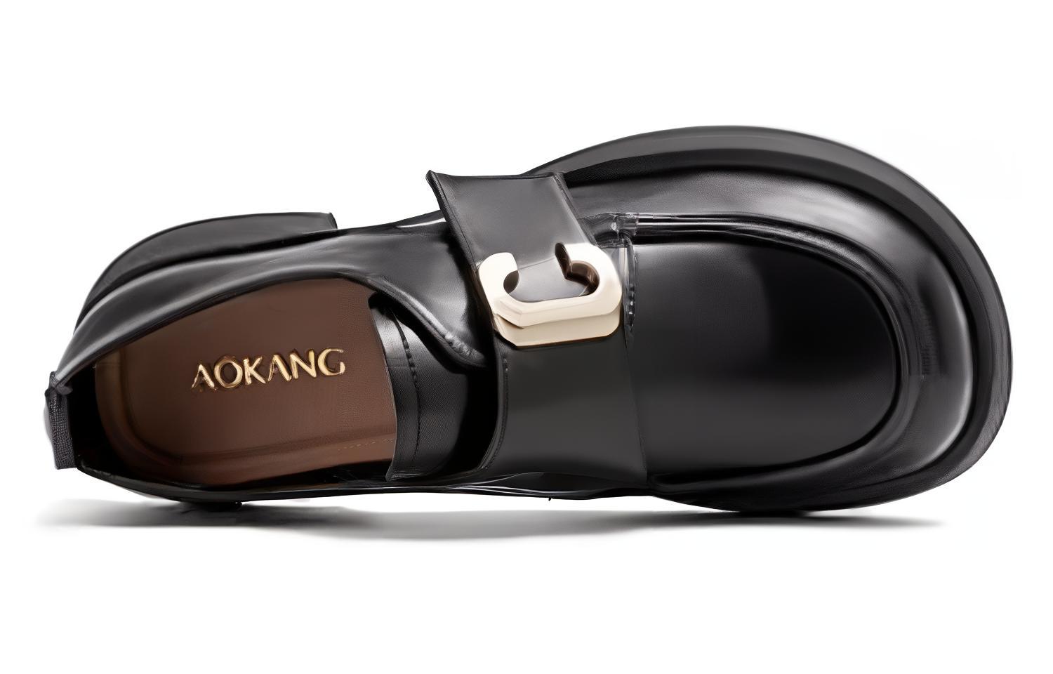 Shop (W) Aokang Loafer Platform Kasual 'Hitam' 1234414033