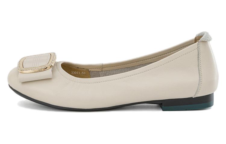 (Women) Aokang Casual Round Toe 'Beige' 1234121003