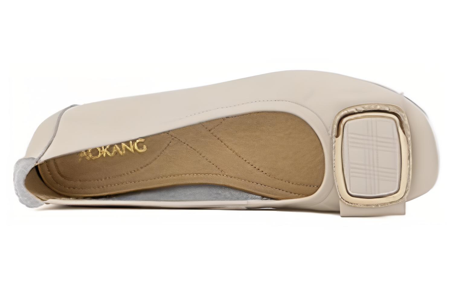 Lookbook (Women) Aokang Casual Round Toe 'Beige' 1234121003