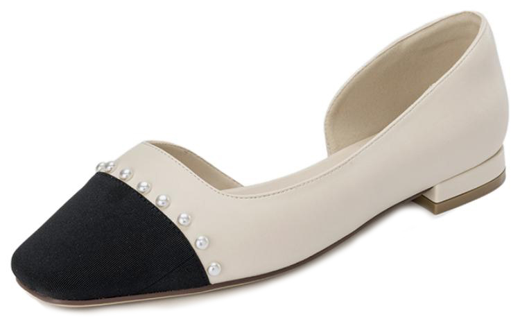 Buy 奧康AOKANG PU 舒適日常潮 休閒單鞋 女款 米黑