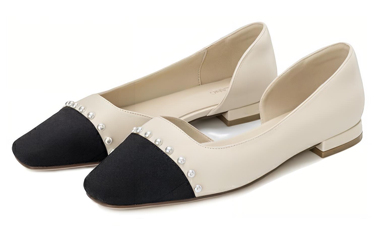 Lookbook 奧康AOKANG PU 舒適日常潮 休閒單鞋 女款 米黑