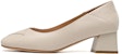 (W) Aokang Kasual Slip-On 'Beige Square Toe' 1224111009