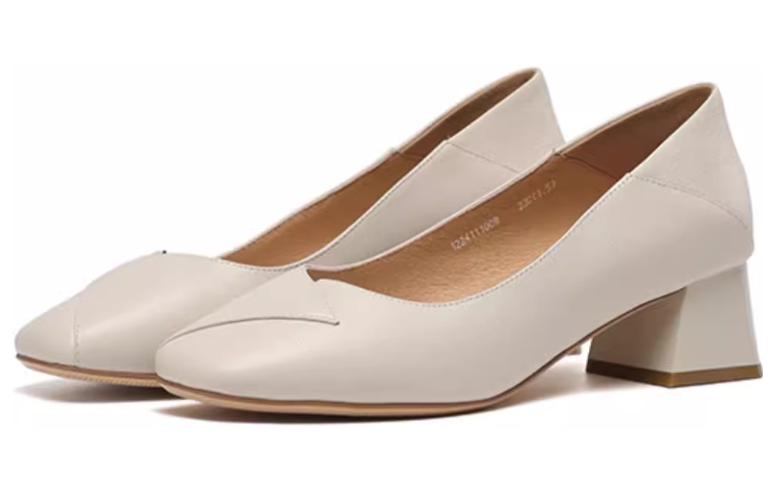 Lookbook (W) Aokang Kasual Slip-On 'Beige Square Toe' 1224111009