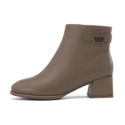 (W) Aokang Chelsea Boot 'Alpaca Leather Brown'
