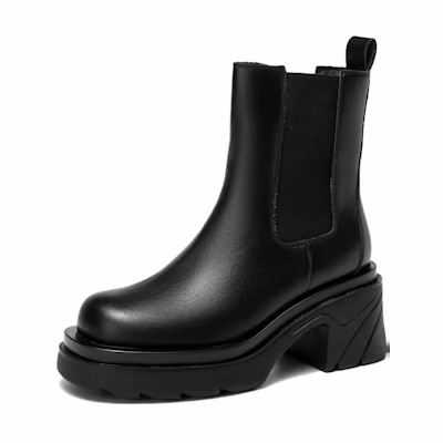 (W) Aokang Chelsea Boot 'Black Suede'