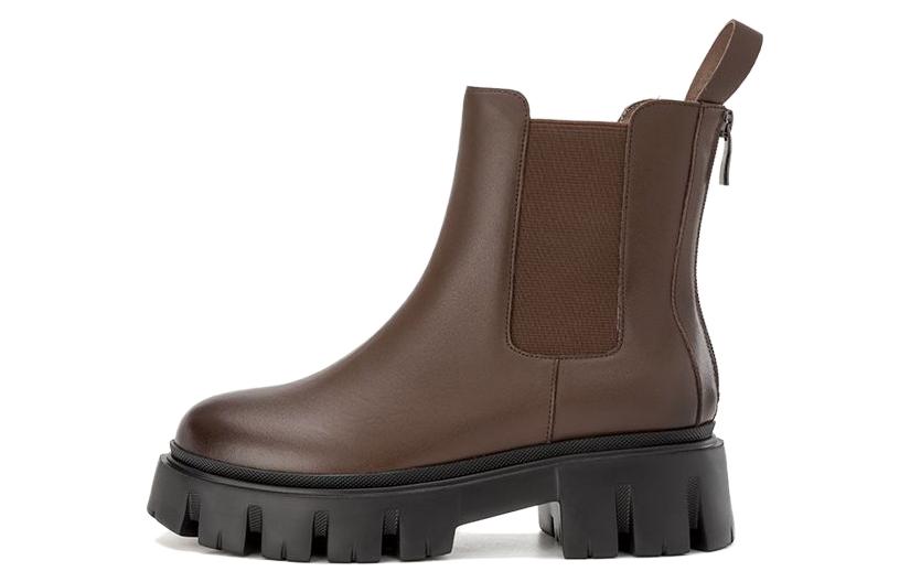 (W) Aokang Chelsea Boot 'Brown Leather'