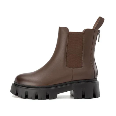 (W) Aokang Chelsea Boot 'Brown Leather'