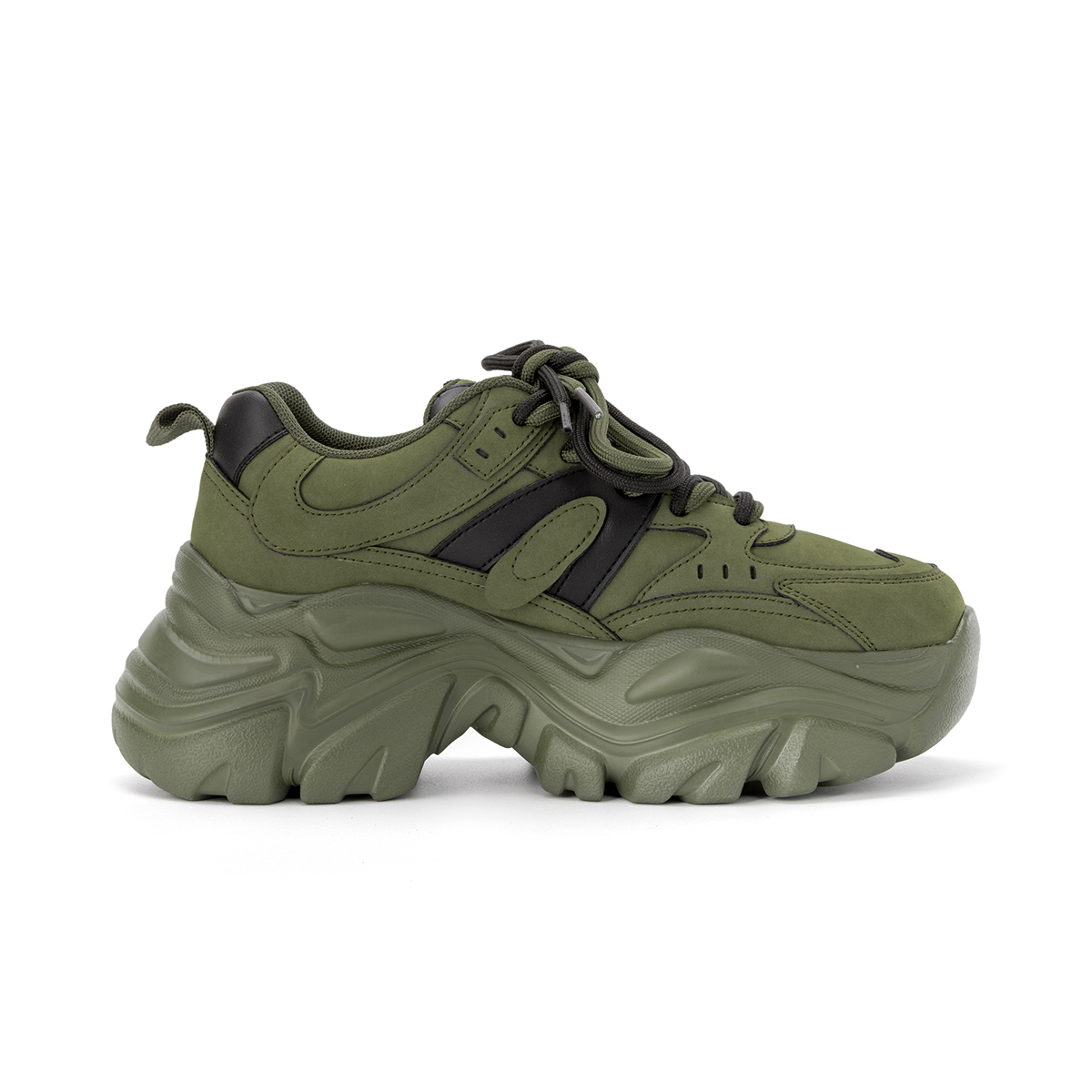 (W) Aokang Chunky Sneaker 'Green Black' 圖 3