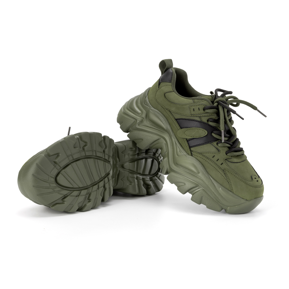 (W) Aokang Chunky Sneaker 'Green Black' 圖 5