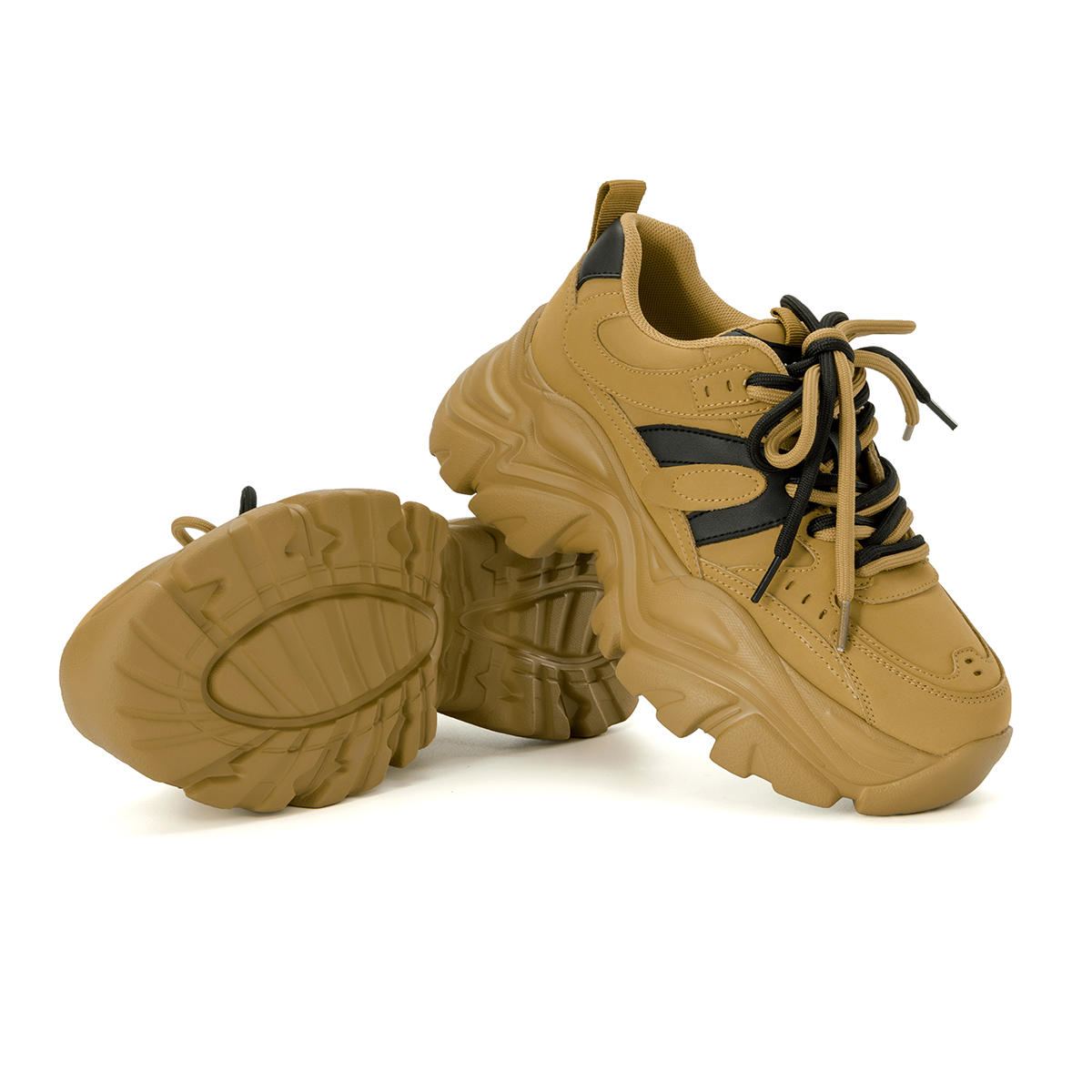 (W) Aokang Chunky Sole Sneaker 'Yellow Black' 圖 5