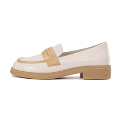(W) Aokang Colorblock Chunky Loafer 'Beige Khaki'
