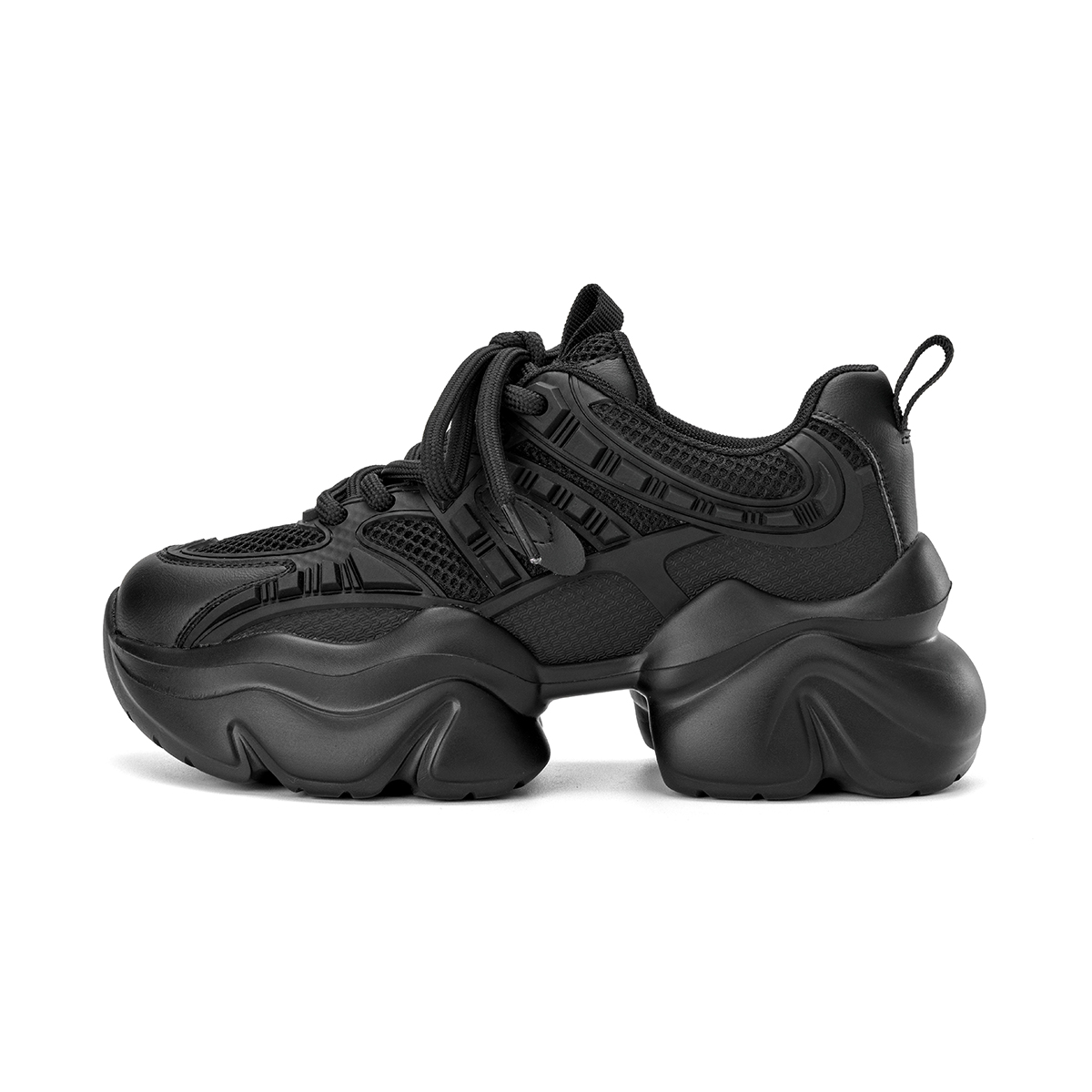 (W) Aokang Fabric Chunky Sole Low-Top 'Dad Shoe'