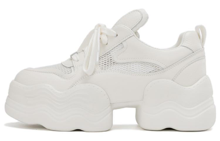 Buy (W) 奥康 布製快適ローカット ベージュ ダッドスニーカー 1234432015