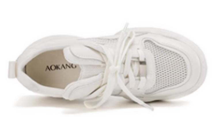 Shop (W) 奥康 布製快適ローカット ベージュ ダッドスニーカー 1234432015