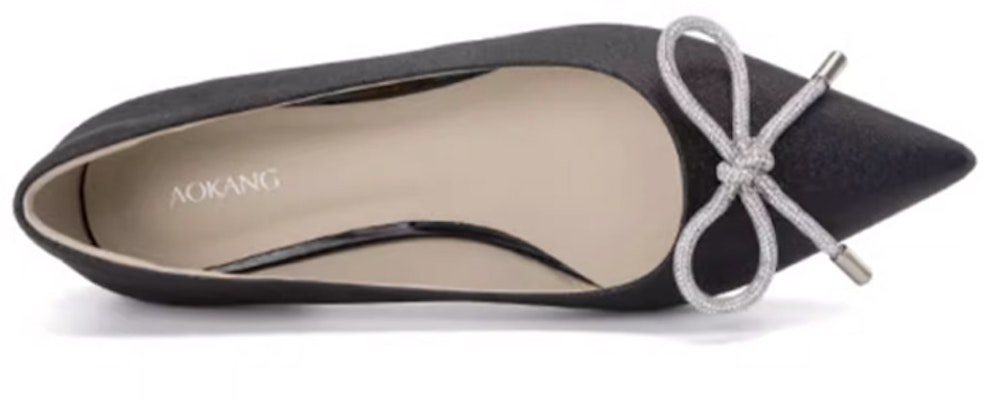 (Women) Aokang Fabric Pointed Toe Flat Slip-On 'Casual Black' 1234111041 Shop (Women) Aokang Fabric Pointed Toe Flat Slip-On 'Casual Black' 1234111041