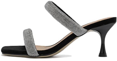 (Women) Aokang Fashion Casual High Heel Slide 'Black' 1234811092 (Women) Aokang Fashion Casual High Heel Slide 'Black' 1234811092