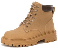 (Women) Aokang Fashion Lace-Up Mid-Calf Martin Boots 'Yellow' 1224913011 (Women) Aokang Fashion Lace-Up Mid-Calf Martin Boots 'Yellow' 1224913011