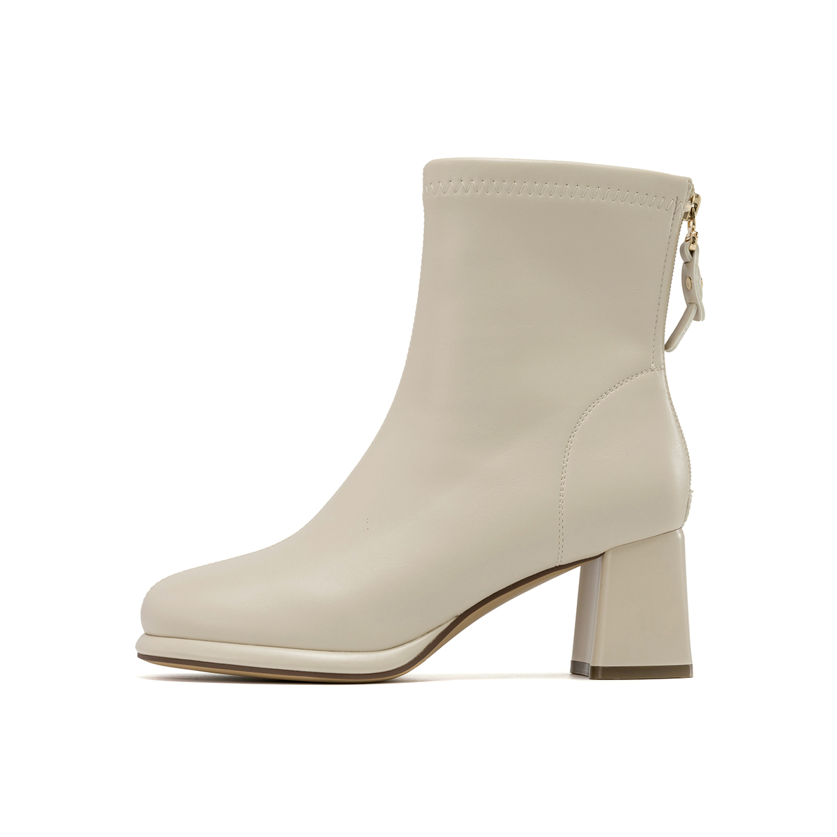 (Women) Aokang Fashion Short Boot 'Black Synthetic Leather' 1234011008