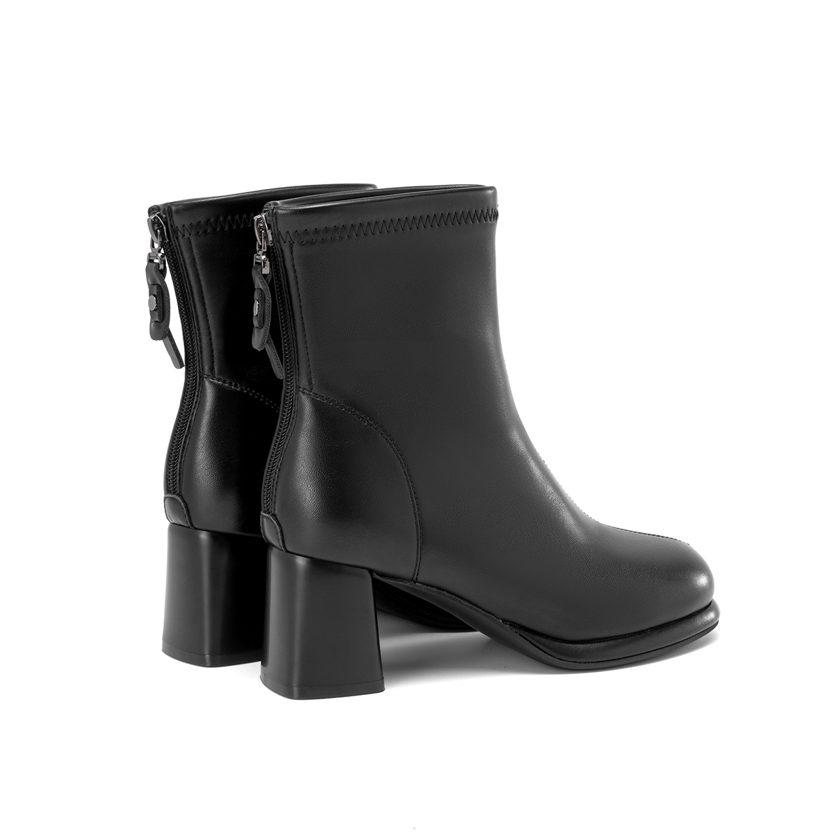 Purchase (Women) Aokang Fashion Short Boot 'Black Synthetic Leather' 1234011008