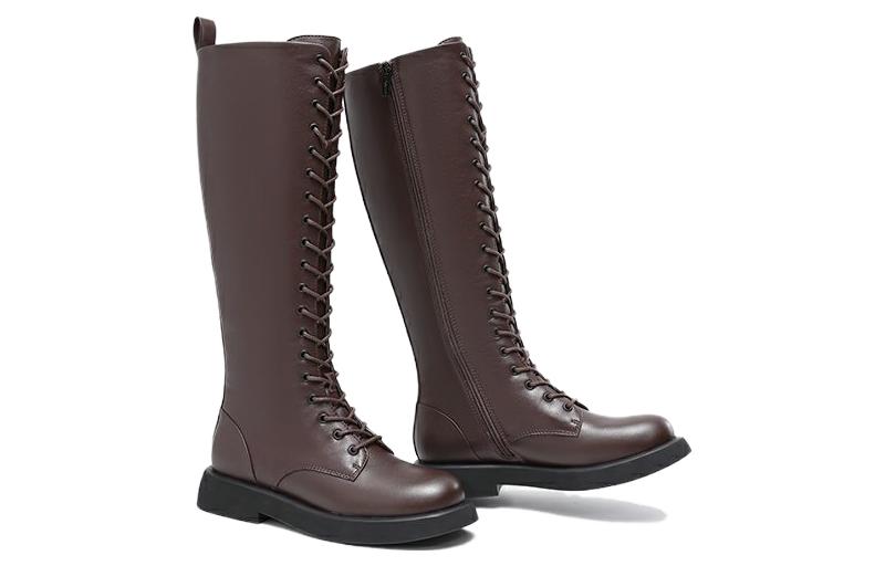 (W) Aokang High-Top Boot 'Brown Leather' 圖 5