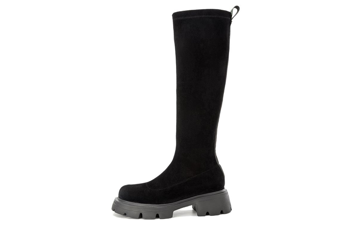 (Women) Aokang High-Top Boots 'Black Increased Height Slimming' 1224914025