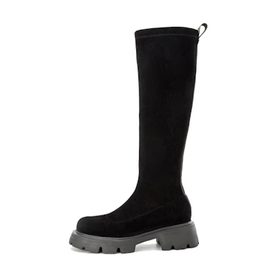 (W) Aokang High-Top Boots 'Black Increased Height Slimming'