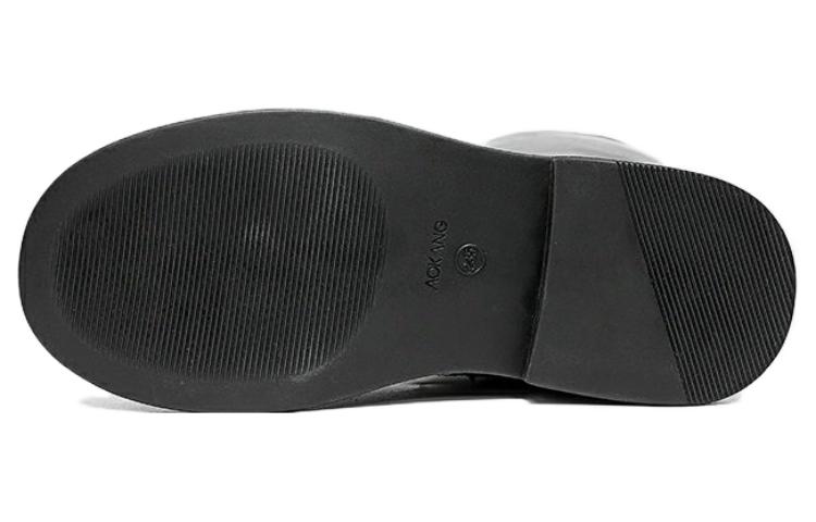 (W) Aokang High-Top Boots 'Black Leather Lace-Up' 圖 5