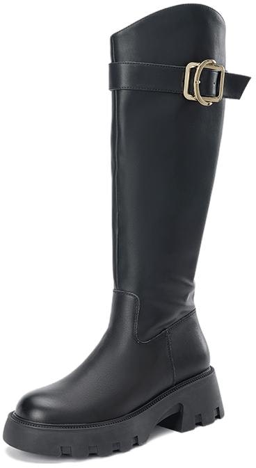 women-aokang-high-top-leather-boots-black-artsy-1224914069