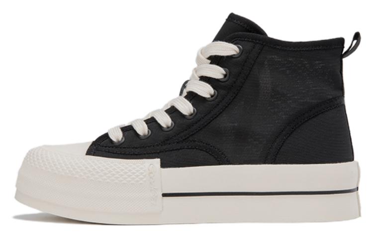 (Women) Aokang High-Top Sneaker 'Black Breathable Fabric' 1234422019