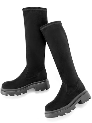 (Women) Aokang High-Top Textured Retro Comfort 'Chunky Heel Platform' 1234921007 Purchase (Women) Aokang High-Top Textured Retro Comfort 'Chunky Heel Platform' 1234921007