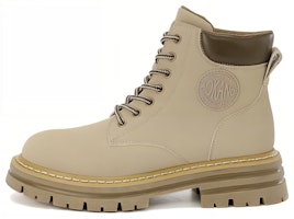 (Women) Aokang Lace-Up Round Toe Mid-Calf Martin Boots 'Beige' 1224913060 (Women) Aokang Lace-Up Round Toe Mid-Calf Martin Boots 'Beige' 1224913060