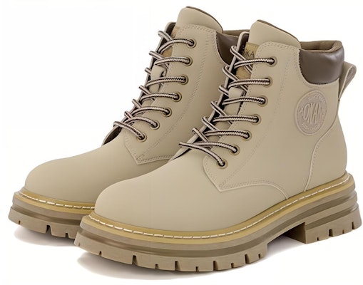 (W) Aokang But Lace-Up Hujung Bulat But Martin Separas Betis 'Beige' 1224913060 Lookbook (W) Aokang But Lace-Up Hujung Bulat But Martin Separas Betis 'Beige' 1224913060