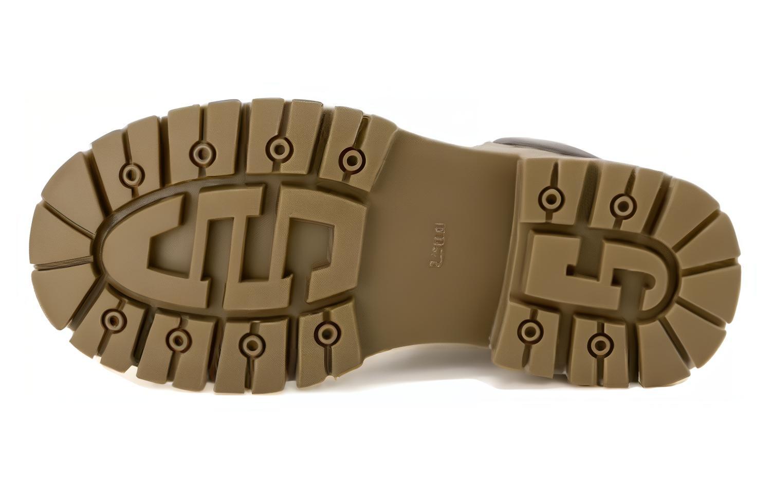 Shop (W) Aokang But Lace-Up Hujung Bulat But Martin Separas Betis 'Beige' 1224913060