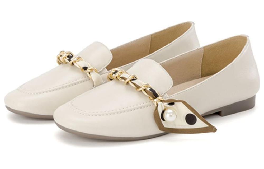 Lookbook (Women) Aokang Lamb Leather Slip-On 'Beige' 1234124001