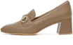 Buy (Women) Aokang Lamb Leather Square Toe Fashion Chunky Heel 'Brown' 1224414048